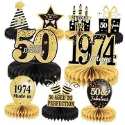 9PCS decorations 50th birthday Centerpieces for Tables Decoration 50th Birthday