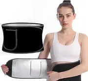Slimming Belt Sweat Belt Belly Belt for Weight Loss Waist Trainer Abdominal Belt Adjustable Neoprene Waist Trainer Men Women Waist Shaper Sauna Effect for Running Fitness Black, Black, L