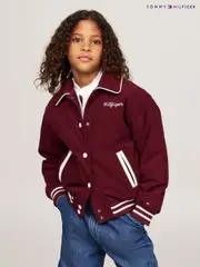 Tommy Hilfiger Red Varsity Bomber Jacket (AC7089) | $144