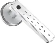 Cobuy Smart Lock Fingerprint Door Lock, 4 in 1 Keypad Deadbolt Lock with APP/Code/Keys/Fingerprint, for Bedroom Front Door Bluetooth App, Silver