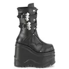 Demonia Wave-150 Black Vegan Leather Platform Boots • Ships in 2-4 Weeks • Go...