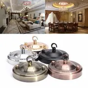 Retro Vintage Ceiling Rose Hook Plate Holder Light Fitting Chandelier Lamp Bulb 24 BLACK