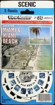 1970's Greater Miami & Miami Beach Florida 3d View-Master 3 Reel Set NEW SEALED