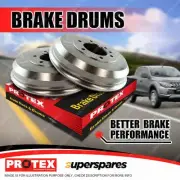 Pair Rear Protex Brake Drums for Nissan Pulsar N14 N15 1.6L 91-on (for: Nissan)