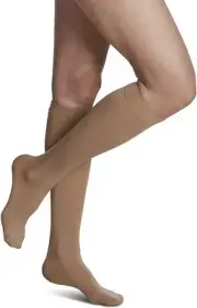 Sigvaris Soft Opaque Knee-Highs 20-30mmHg (Nude) Small Long (Calf Length 16")