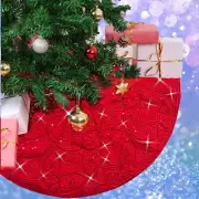 NWT Nicole Miller Christmas Tree Skirt XL Quilted Sequins Sparkling Gift