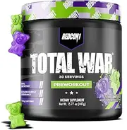 Redcon1 Total War Pre-Workout Powder - Sour Gummy Bear, Sour Gummy Bear 435 grams (Pack of 1)