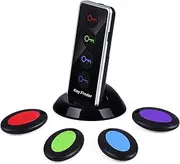 Key Finder, Item Tracker with LED Flashlight Function, Chlovoe Wireless Remote Control RF Key Finder Locator Phone Pet Wallet TV Remote Tracker（1 RF Transmitter & 4 Receivers）