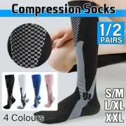 Copper Compression SocksUnisex Support Stocking Anti Fatigue Travel Running Gear