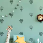 Hot Air Balloon Wall Pattern Stencil, Nursery Wall Decor Stencil, Large Painting