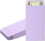 uxcell Money Envelope, 50 Pack 6.5" x 3.5" Cash Envelopes Money Holder Bags Budgeting Saving Challenge Letter for Gift Coins Checks Tickets Jewelry Passport Card, Purple