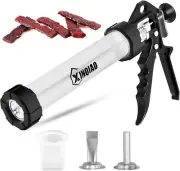 Beef Jerky Gun for Ground Meat, Plastic Jerky Cannon Comes with 3 Nozzles