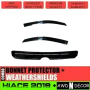 Bonnet Protector Guard + Weather Shields Window Visor to suit Toyota Hiace 2019+