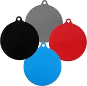 [BIUDECO] 4pcs Silicone Microwave Mat Heat Resistant Induction Hob Protector Non Slip Oil Countertop Mats for Kitchen Compatible with All Cookware Grey