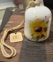 Sunflower Ceramic Bell - Large - 7”x5.5” Dean Crouse - DEMDACO