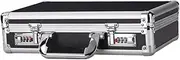 B Baosity Aluminum Alloy Case Password Lock Briefcase Home Portable Tool Case Secure Equipment Carrying Case for Outdoor Tools, Black with Sponge