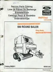 New Holland 650 Round Baler parts catalogue 2-93