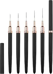 BHSTTNIXP 5 PCS Nail Art Brushes,Thin Nail Art Brush,Ultra-fine Nail Art Thread Brush Drawing Tool Painting Striping Pen for Gel Polish Painting,5/8/12/20/25mm
