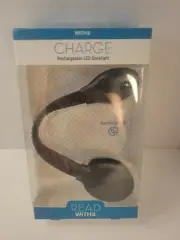 WITHit USB Rechargeable Clip On Book Light – Black – LED Reading Light for Books