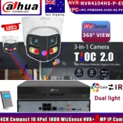 Dahua NVR4104HS-P-EI+IPC-PDW3849-A180-AS-PV WizSense 8MP IP camera Systems Lot
