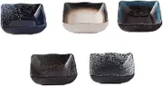 KICHOUSE Sashimi Tray Set of 5 Japanese Ceramic Sushi Plate for Catering Events