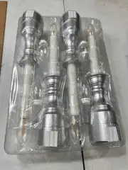 4 Bethlehem Lights Window Candles Battery Operated Timer Sensor Nickel NEW