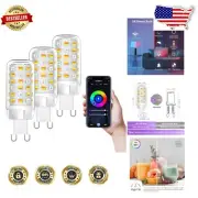 Energy Efficient G9 Smart LED Bulbs, 3.5W, Voice-Controlled, 16M Colors - 3 Pack