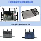 Folding Wheelchair Bag Waterproof Rollator Organizer Basket Walker Bag Adult