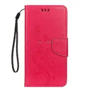 Embossed Butterfly Pattern Horizontal Flip Leather Case With Card Slot and Holder and Wallet and Lanyard For Iphone Xs Max