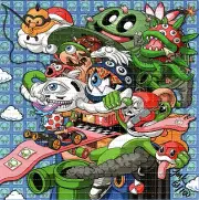 1-Up Mario Gang Tabs by Jamie Inklings BLOTTER ART perforated tabs psychedelic