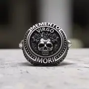 Handcrafted 925 Sterling Silver Virgo Memento Mori Men's Signet Ring