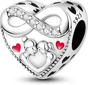 [MULA] 925 Sterling Silver Charms for Bracelets and Necklaces Lucky Home Happy Family Forever Love Mom Beads Dangle Pendants Jewelry Gifts for Women Girls