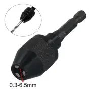 0.3-3.6mm Drill Chuck Adapter Bit Black Conversion For Power Tools Quick Change