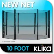NEW 10ft REPLACEMENT TRAMPOLINE SAFETY NET OUTDOOR ENCLOSURE 8 post