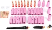 TIG Welding Nozzle Welder Tip Torch Nozzle 46Pcs for Torch 17 18 26 Repairing Tool Enhanced Performance