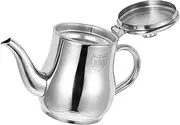 NOLITOY Stainless Steel Oil Pot Grease Strainer and Container for Kitchen Oil Storage High Temperature Resistant and Deformation for Cooking Gravy and Oil
