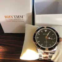 在飛比找蝦皮購物優惠-日本麗聲RHYTHM錶 玫瑰金鋼帶防水錶