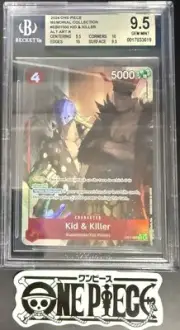 BGS 9.5 One Piece EB01-003 R* Kid & Killer Alt Art - English-Memorial Collection