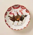 New Anthropologie Inslee Fariss Twelve Days of Christmas Plate 3 French Hens