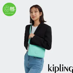 『千層包』Kipling 亮眼綠松石色單肩隨身斜背包-RIRI