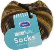 Olympus Makeup Socks Yarn Thick Col.908 Brown, 0.9 oz (25 g), Approx. 38.6 ft...