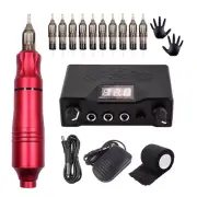 BMX Tattoo Complete Kit Tattoo Power Supply Rotary Pen With Cartridges Needles