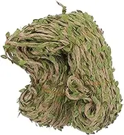 POPETPOP Artificial Greenery Garland Braided Jute Rope with Leaves for Wedding Party Home Decor DIY Craft Durable Faux Foliage Decorative Trim for Jungle Theme Events