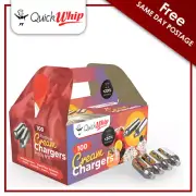 QuickWhip PRO 9g N20 Cream Chargers 100 pack x 2 - each 100pk contains 2 x50pks