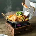Stainless Steel Dry Pots Round Bottom Wok Cookware Saucepan Ramen