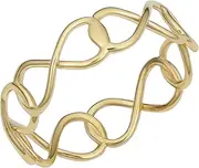[Kooljewelry] 14k Yellow Gold Infinity Ring