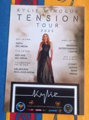 KYLIE MINOGUE - 2025 Tension Australia Tour - Laminated Tour Poster - NEW!!!