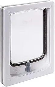 Pet-Tek Wood Fitting Dog Door, White, Small