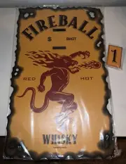 Fireball whiskey sign with interchangeable shot price cards - Item # 165578 BAR