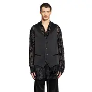 [ANN DEMEULEMEESTER] Jukko Classic Waistcoat in Cady Satin Black